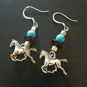 Horse & Beads Earrings